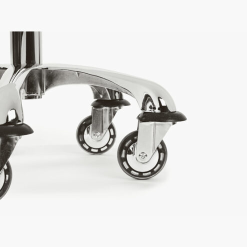 Rollercoaster Eccentric Silver Saddle Stool
