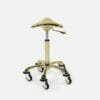 Rollercoaster Eccentric Gold Saddle Stool