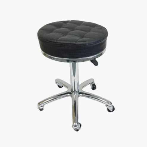 Agenda Black Cross Stitch Gas Lift Stylist Stool