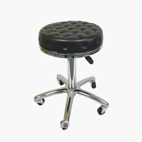 Agenda Black Dimpled Gas Lift Stylist Stool