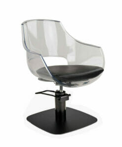 Ayala Ghost Black Hydraulic Styling Chair