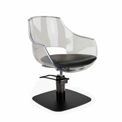 Ayala Ghost Black Hydraulic Styling Chair