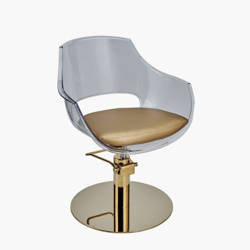 Ayala Ghost Gold Hydraulic Styling Chairs