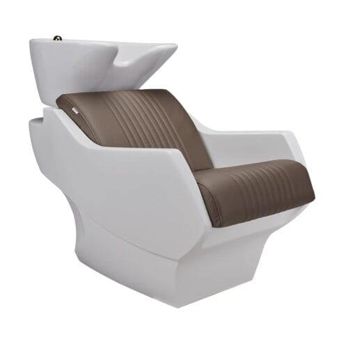 Ayala Technology Washpoint with white casing, white basin and vertical stitching