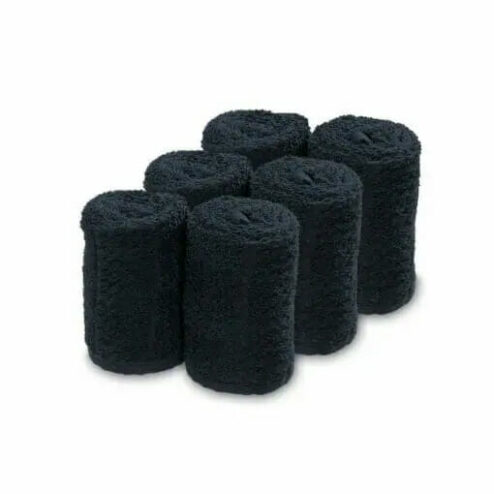Barburys Face Towels Pack 6 Black