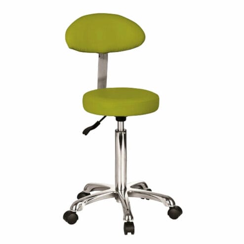 Circle Gas Lift Stool With Back Rest
