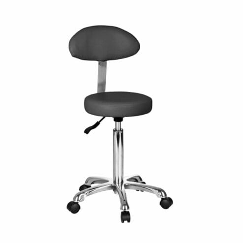 Circle Gas Lift Stool With Back Rest