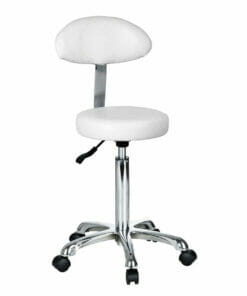 Circle Gas Lift Stool With Back Rest