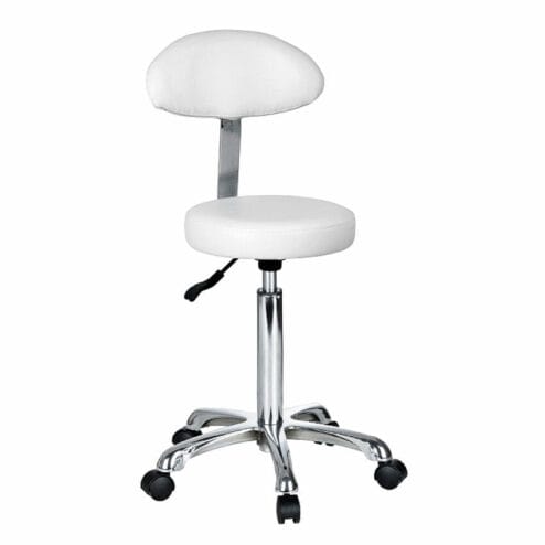 Circle Gas Lift Stool With Back Rest