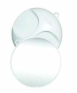 DNA Round White Back Mirror