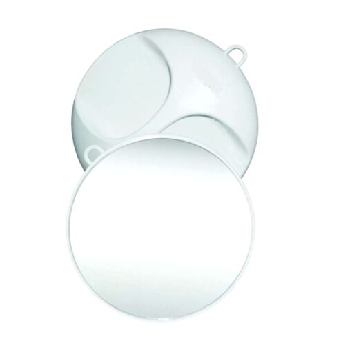 DNA Round White Back Mirror