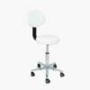 Deo Beauty Technician Stool With Backrest in White