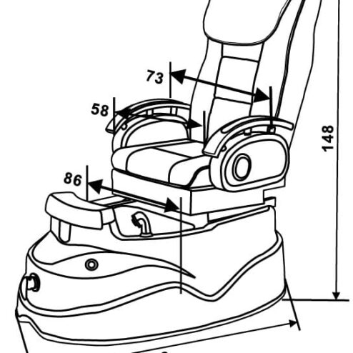 Direct Salon Furniture 903 Base Pedicure Spa Unit dimensions