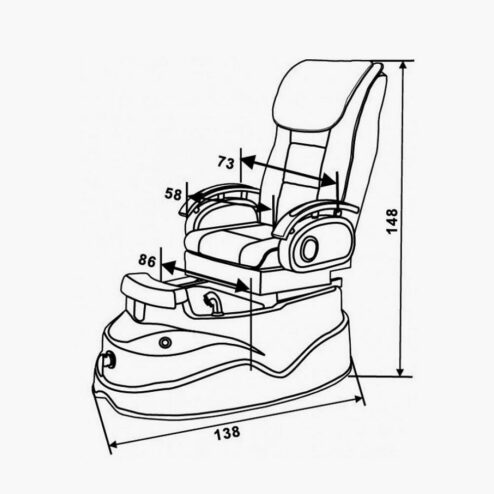 Direct Salon Furniture 903 Compact Pedicure Spa Unit