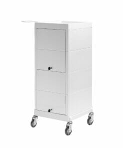 Discrete Locking Trolley White