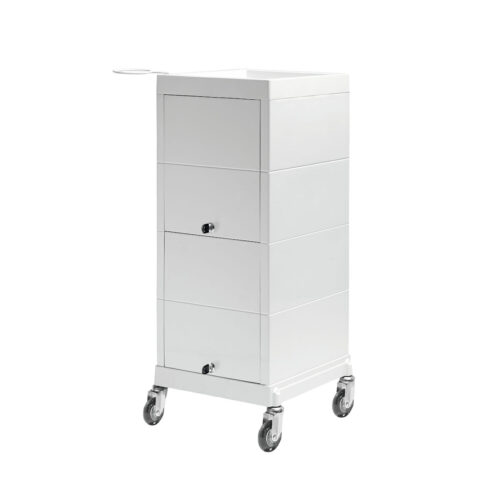 Discrete Locking Trolley White