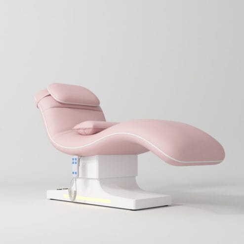 SkinMate Edge Beauty Bed in Blush Pink