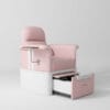 SkinMate Edge Pedicure Chair in Blush pink.