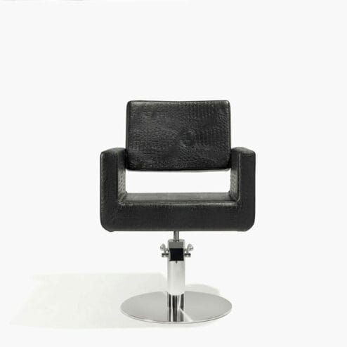 Felicitas Black Croco Hydraulic Styling Chair