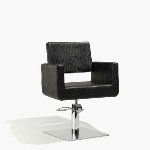 Felicitas Black Croco Hydraulic Styling Chair