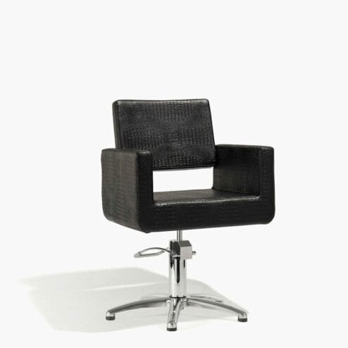 Felicitas Black Croco Hydraulic Styling Chair