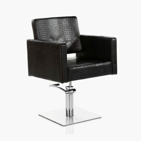 Galaxy Hydraulic Styling Chair in Black Snakeskin