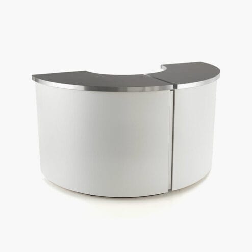 Alternative view of REM Helix Reception Desk Curved Section