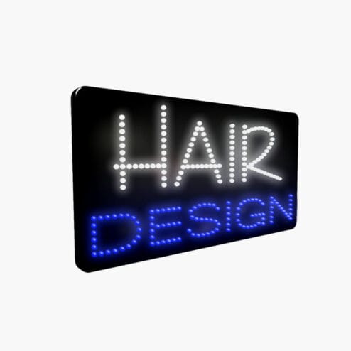 LED Hair Design Sign