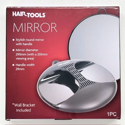 Hair Tools Black Round Mirror with Wall Bracket