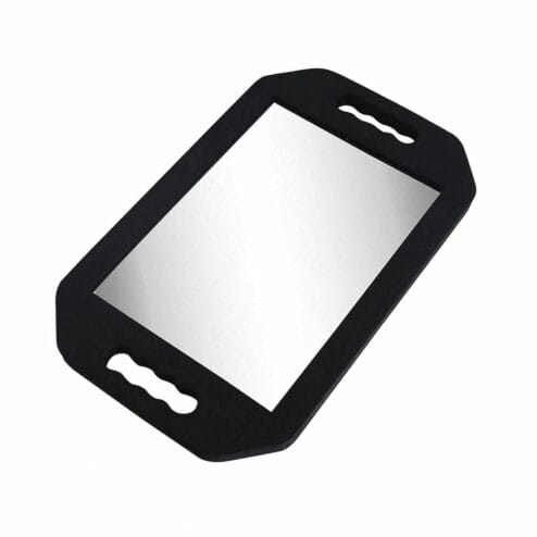 Head Gear Black Foam Back Mirror
