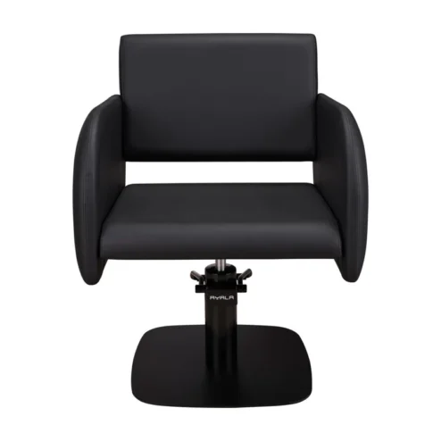 Ayala Levante Hydraulic Styling Chair in black front on view