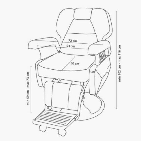 Limo Black Barber Chair