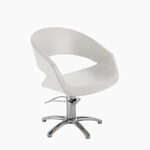 Maletti Caruso White Hydraulic Styling Chair