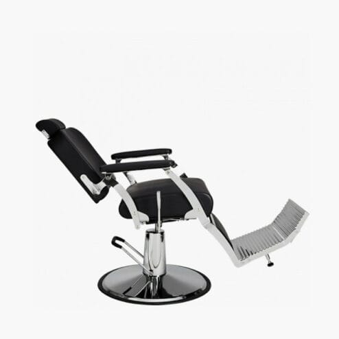 Mila Silver Standard Black Barbers Chair