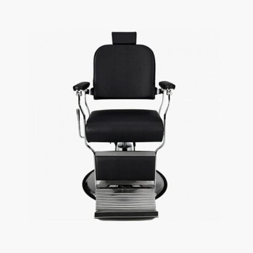Mila Silver Standard Black Barbers Chair