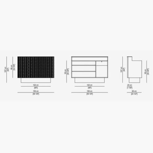 Nelson Mobilier Fluctus Reception Desk Noir