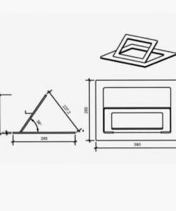 Nelson Mobilier Metal Footrest dimensions