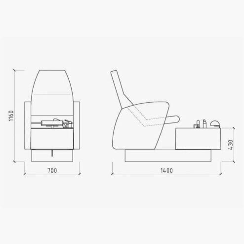 Nelson Mobilier Nelbydro Pedispa Unit