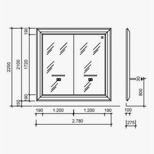 Nelson Mobilier Origami Blanc Twin Wall Styling Unit