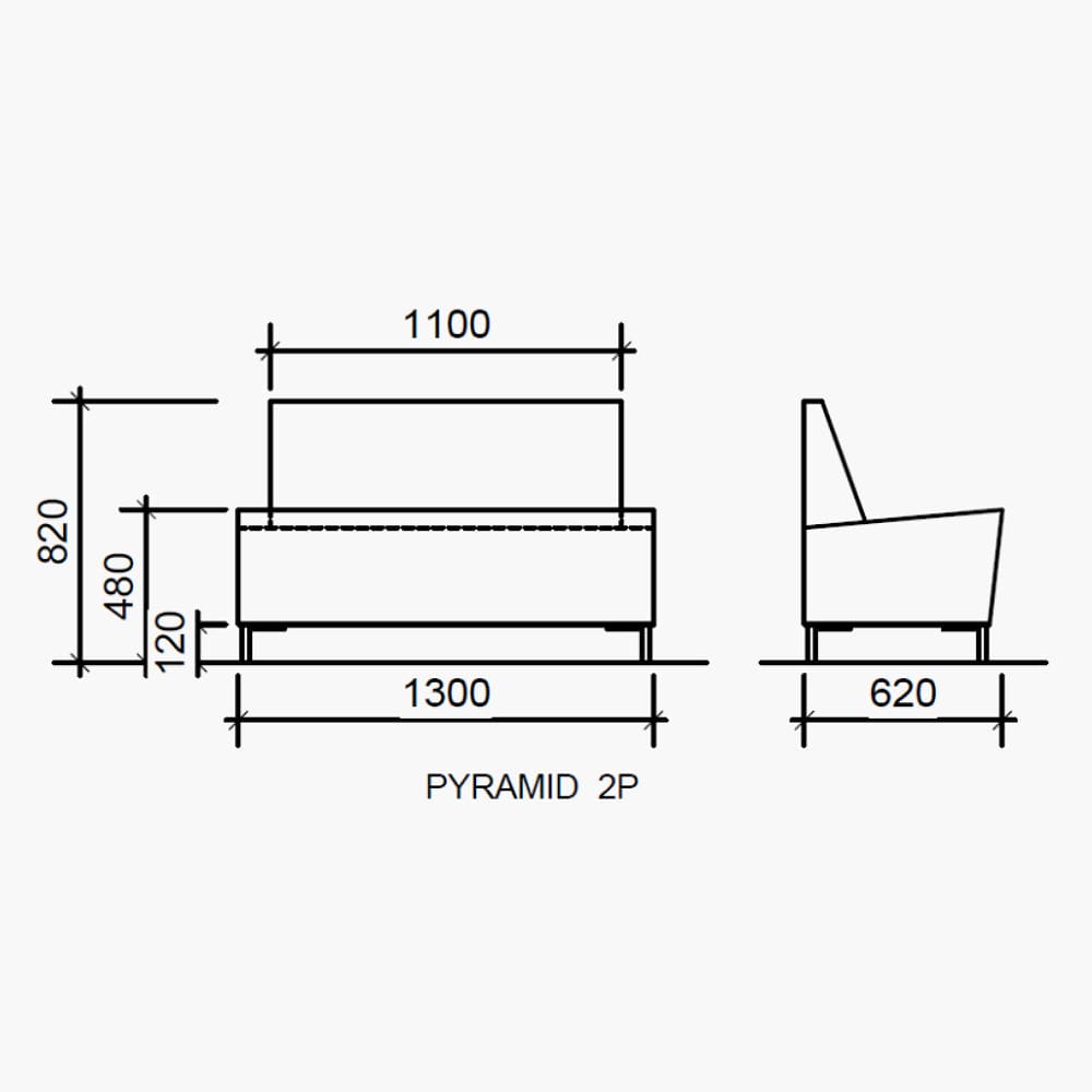 Nelson Mobilier Pyramid Waiting Seat