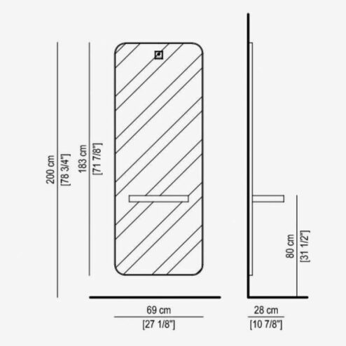 Nelson Mobilier Rectangulum Noir Wall Styling Unit