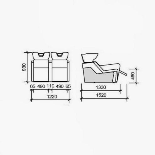 Nelson Mobilier Topwash Chrome Twin Washpoint