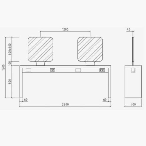 Nelson Mobilier iTable Island Styling Unit