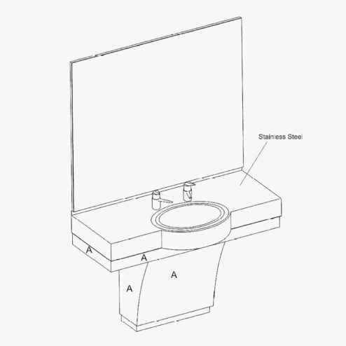 REM Duke Barbers Unit With Stainless Steel Basin