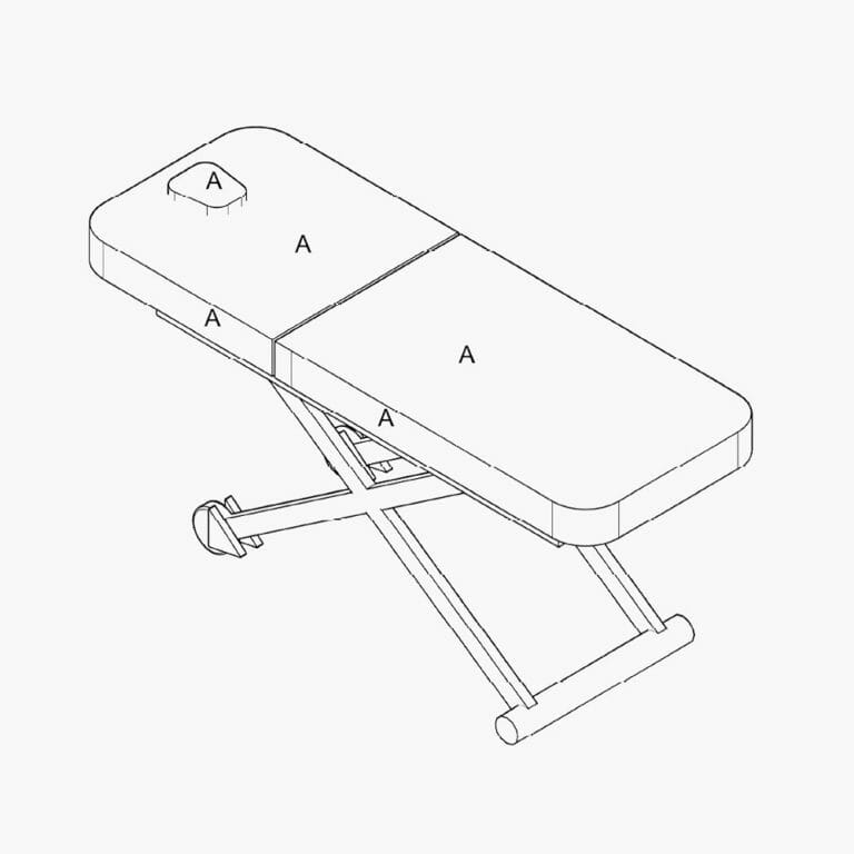 REM Excel Standard Beauty Couch in Colour DSF UK