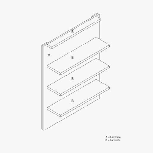 REM Glam LED Retail Shelving Unit