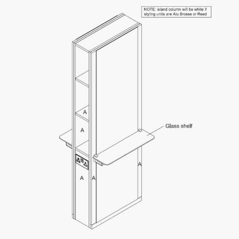 REM Icon Island Styling Unit With Base