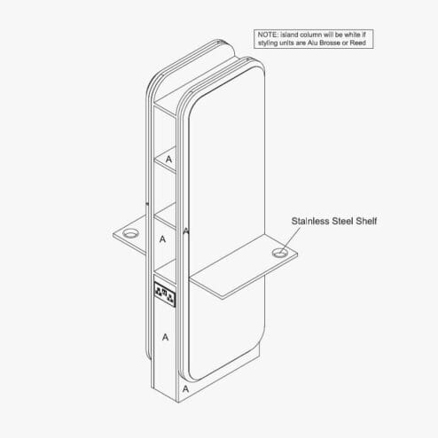 REM Oracle Island Styling Unit With Base
