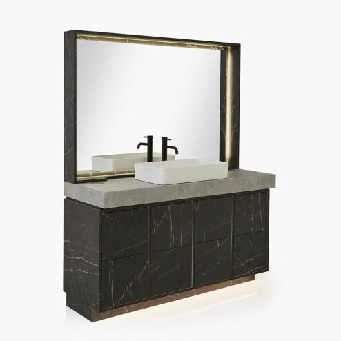 REM Oxford Barbers Mirror Unit