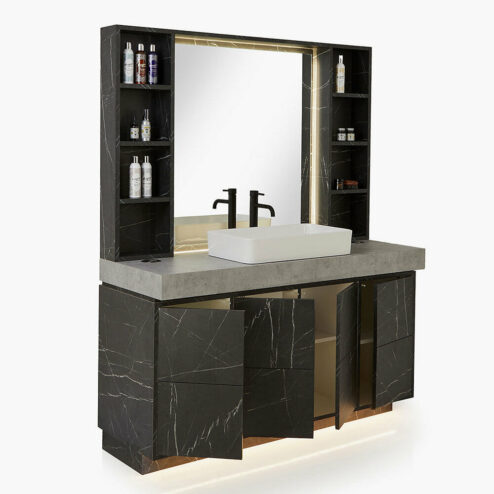 REM Oxford Barbers Mirror Unit